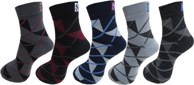 RC. ROYAL CLASS Men Geometric Print Ankle Length(Pack of 5)