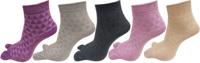 RC. ROYAL CLASS Women Self Design Ankle Length(Pack of 5)