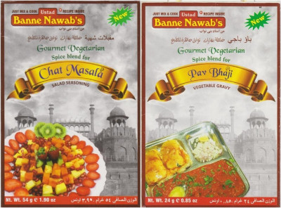 

Ustad Banne Nawab's CHAT MASALA & PAV BHAJI(2 x 39 g)