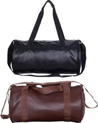 

Hyper Adam AN-84 New Leather Look Multi-purpose Pack Of 2, Gym Bag II Duffel Bag(Multicolor, Sling Bag, Black;brown