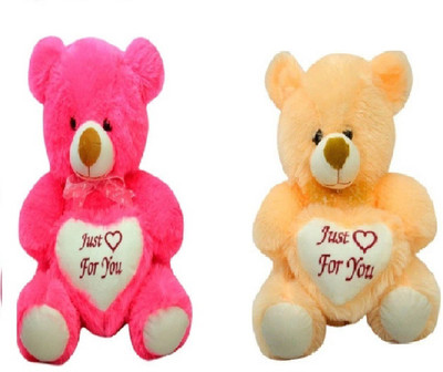 

Samayra Toys Combo of Pink & Cream Teddy Bear 2 Feet - 60 cm(Pink, Cream), Cream;pink