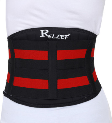 

Relief LumboOne Ultra-Light LS Belt with Contoured Stays (XL) (Ultra-Light Contoured) Back Support (XL, Black/Red)