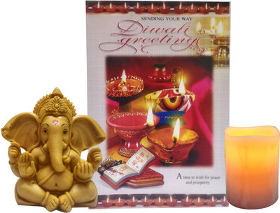 

Saugat Traders Greeting Card, Showpiece, Candle Gift Set