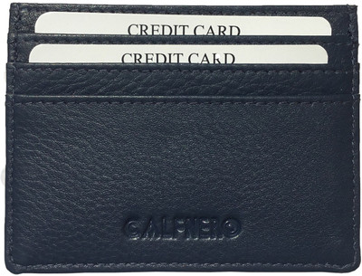 

Calfnero Men Blue Genuine Leather Card Holder(8 Card Slots), Navy