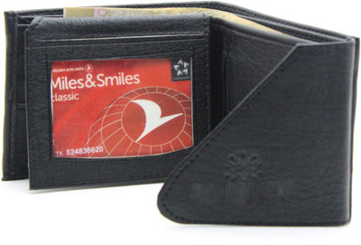 

Nietz Men Black Genuine Leather Wallet(6 Card Slots)