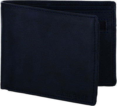 

MarkQues Men Blue Artificial Leather Wallet(9 Card Slots), Blue-05