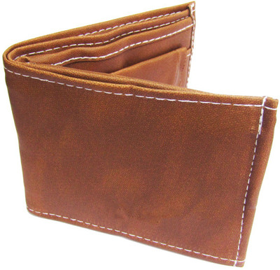 

Peacock Mundkar Boys Blue Canvas, Artificial Leather, Fabric Wallet(5 Card Slots), Brown