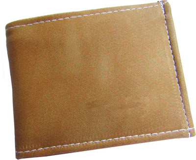 

Peacock Mundkar Boys Blue Canvas, Artificial Leather, Fabric Wallet(5 Card Slots), Tan