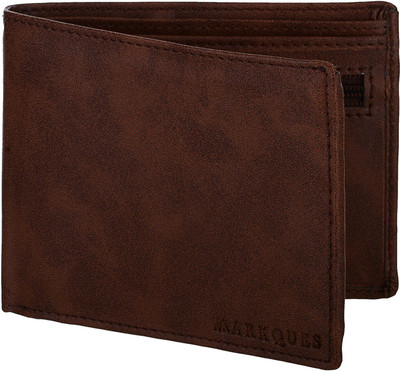 

MarkQues Men Brown Artificial Leather Wallet(9 Card Slots), Brown-02