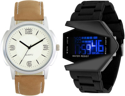 CM Kids Watch Combo With Premium And Sporty Look LR 0016_Black Roket Watch - For Boys