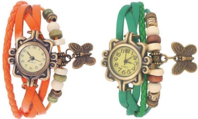 paras quartz butterfly orange green Watch  - For Girls   Watches  (Paras)