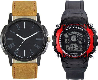 

SRK ENTERPRISE Kids Watch Combo With Stylish And Sporty Look LR 0019_ Red Sport Watch - For Boys