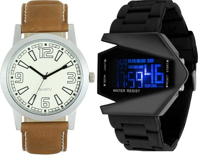 SRK ENTERPRISE Kids Watch Combo With Stylish And Sporty Look LR 0015_Black Roket Watch - For Boys