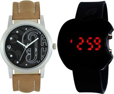 

SRK ENTERPRISE Kids Watch Combo With Stylish And Sporty Look LR 0014_ Black Apple Watch - For Boys