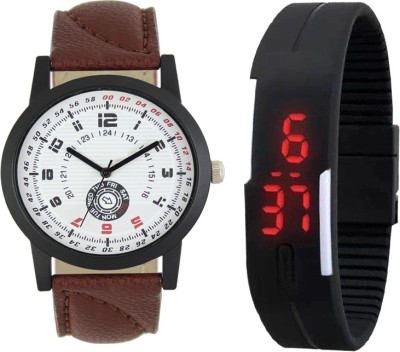 SRK ENTERPRISE Kids Watch Combo With Stylish And Sporty Look LR 0011_ Black Led Watch  - For Boys   Watches  (SRK ENTERPRISE)