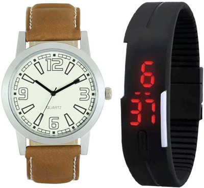 

CM Kids Watch Combo With Premium And Sporty Look LR 0015_Black Led Watch - For Boys