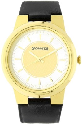 Sonata Silver Dial Leather Strap Watch  - For Men   Watches  (Sonata)