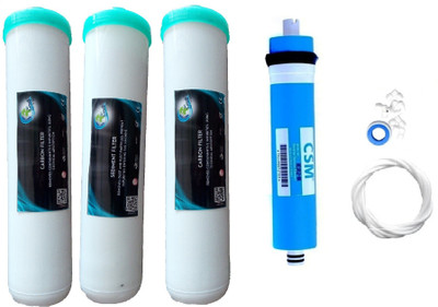 

Earth Ro System 1 Year RO service Kit with csm 80 membrane and Jacco Inline set Solid Filter Cartridge(0.001, Pack of 7)