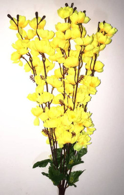 

paradise para-blsm-33 Yellow Magnolia Artificial Flower(19 inch, Pack of 1)