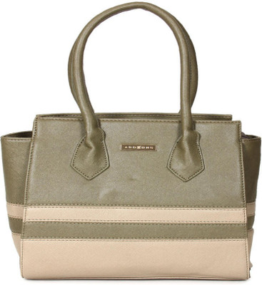

Addons 2-Tonal Patchwork Tote Bag Shoulder Bag(Green, 5 L)
