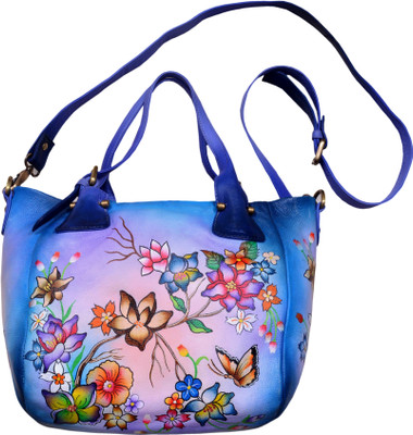 

Niyaro High quality leather Hand painted by artists Waterproof Sling Bag(Multicolor, 3 L)
