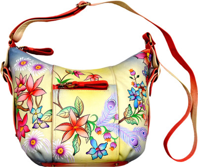 

Niyaro High quality leather Hand painted by artists Waterproof Multipurpose Bag(Multicolor, 2 L)