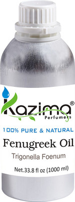 

KAZIMA Fenugreek Cold Pressed Carrier Oil (1000ML) 100% Pure Natural & Therapeutic Grade Oil(1000 ml)