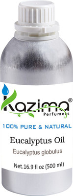 

KAZIMA Eucalyptus Essential Oil (500ML) 100% Pure Natural & Undiluted For Skin care & Hair treatment(500 ml)