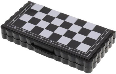 

T TOPLINE Pocket Magnetic Folding Plastic Chess Set Chess Board Game 14 cm Chess Board (White, Black) Board Game