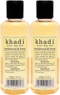 

Khadi Vagad's Khadi Sandalwood & Honey Body Wash(420 ml, Pack of 2)
