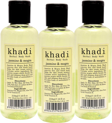 

Khadi Vagad's Khadi Jasmine & Mogra Body Wash(630 ml, Pack of 3)