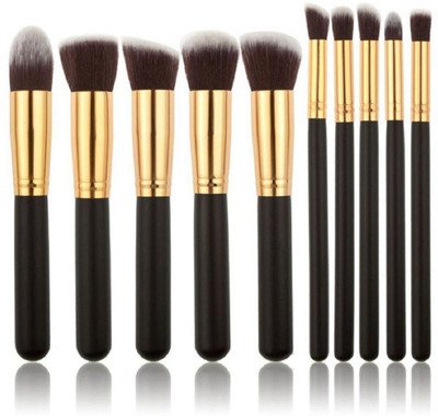 

karp Makeup Brushes - Premium 10 Pieces/Set Synthetic Makeup Brush Set Cosmetics Foundation Blending Blush Eyeliner(Pack of 10)