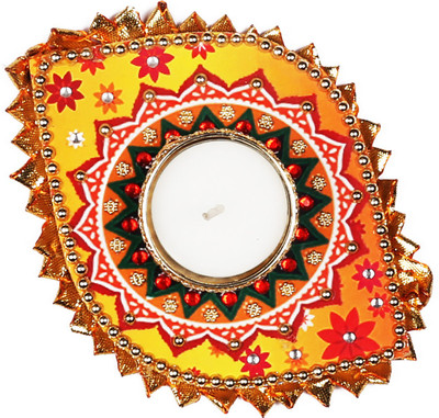 

Ambbi Collections Melamine Tealight Holder(Multicolor, Pack of 1)