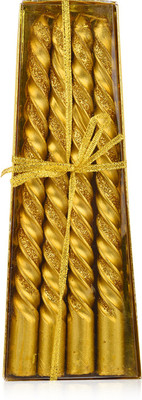 

AMRock Unscented Taper Candle Candle(Gold, Pack of 1)