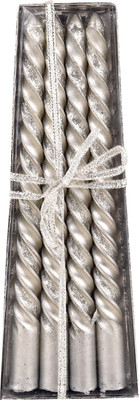 

AMRock Unscented Taper Candle Candle(Silver, Pack of 1)