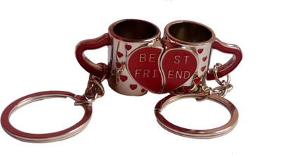 

JOSHISNEST Metallic Best Friend Mug Key Chain(Multicolor)