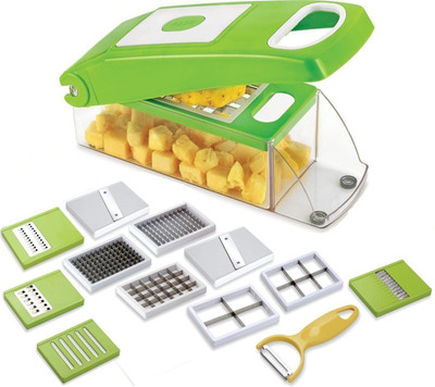 

THUNDERFIT 12-in-1 -SLICER-NICER-DICER CHOPPER-101 Chopper(12 Dicer Chopper), Green