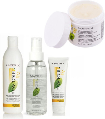 

Matrix Deep Smoothing combo with shampoo, conditioner,serum and Masque(Set of 4)