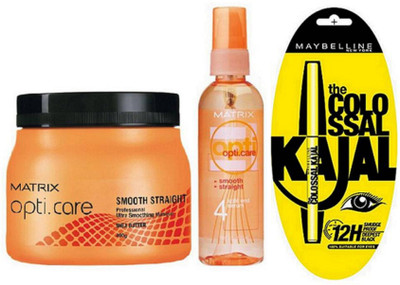 

Matrix Opti Care Hair Spa With Split End Hair Serum & Maybelline Colossal Kajal 0.35g(Set of 3)