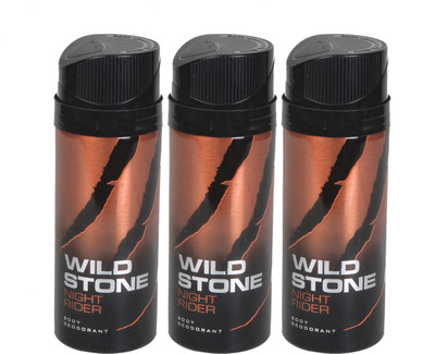 

Wild Stone Night Rider Deodorant Spray - For Men(450 ml, Pack of 3)