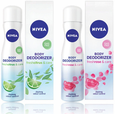 

Nivea Fresh Citrus & Fresh Rose Deodorant Deodorant Spray - For Men & Women(240 ml, Pack of 2)