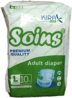 

soins Large1 Adult Diapers - L(10 Pieces)