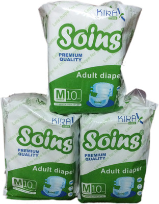 

soins Medium3 Adult Diapers - M(30 Pieces)