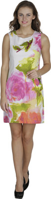 

Svt Ada Collections Women's A-line White Dress, Pink;white