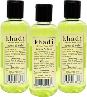 

Khadi Herbal Neem Tulsi [ pack of 3] Face Wash(630 ml)