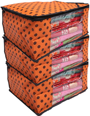 

Kuber Industries Designer " Non Woven Polka Dots Designer Saree Cover Set of 3 Pcs (Orange) " NONWOVENNWSC51(Orange)