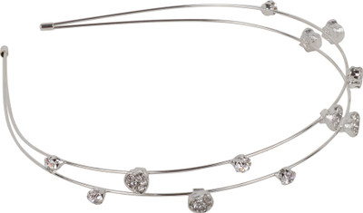 

Pink Rose Charm Hair Band(White)