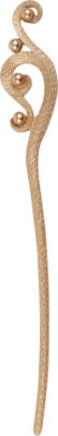 

Pink Rose Charm Bun Stick(Gold)