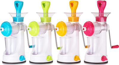 

Vencho Kitchenware Fruit & Vegetable Premium Manual Hand Juicer With Steel Handle Plastic Hand Juicer(Multicolor Pack of 4)
