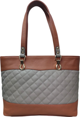 

azinnia Shoulder Bag(Grey, Brown), Brown;grey
